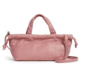Madewell Dusty Pink Leather Crossbody Bag Soft Mini Cinch Top Handle $118
